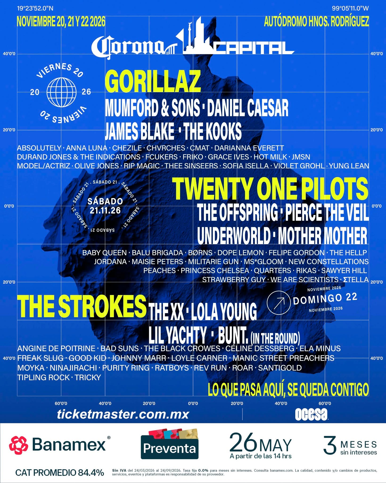 Cartel oficial del Corona Capital 2026