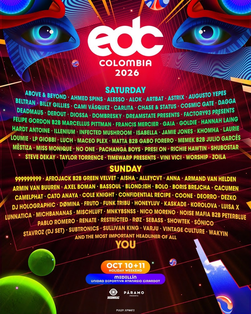 EDC Colombia 2026 lineup