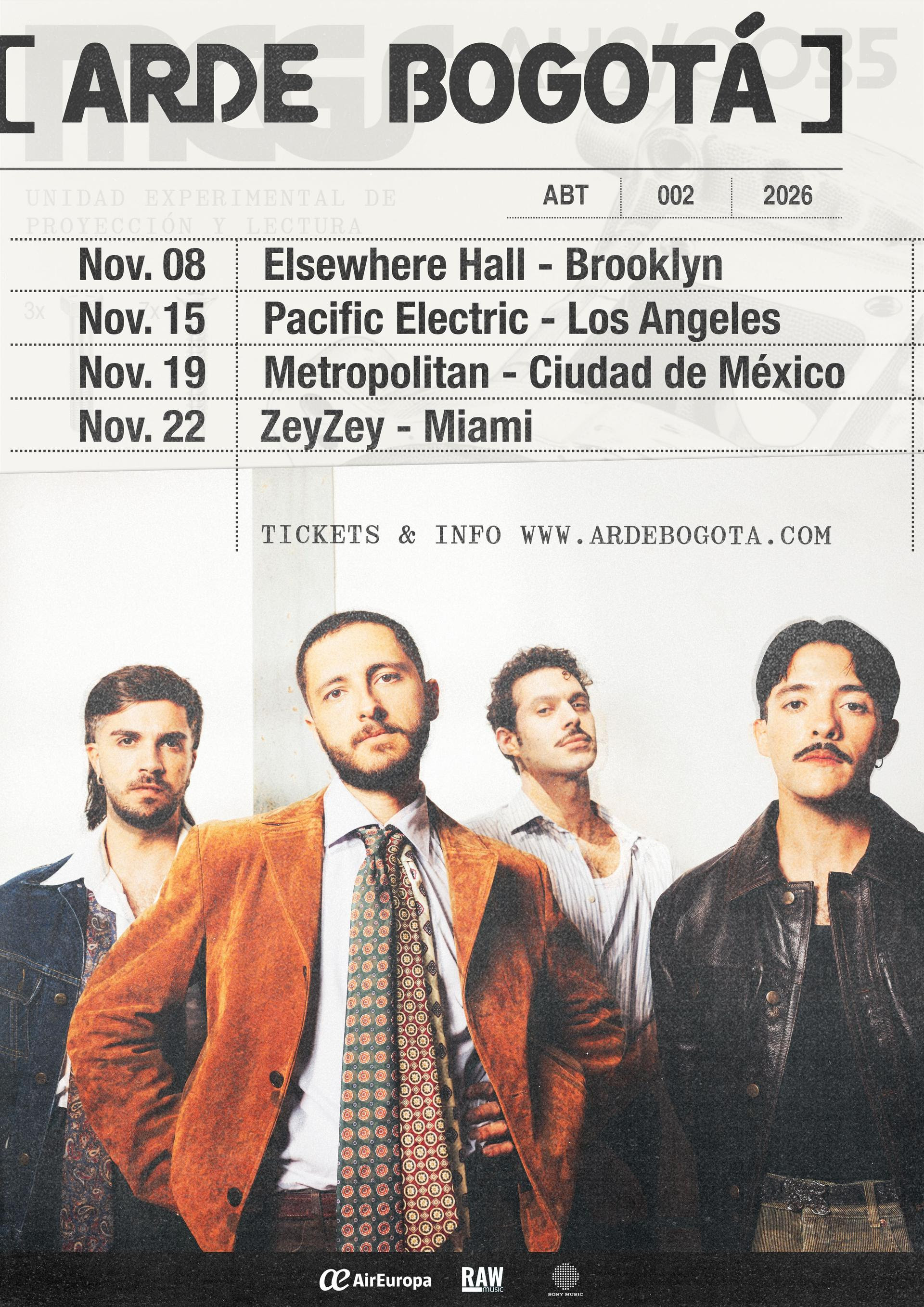 Gira ABT002 de Arde Bogotá por América