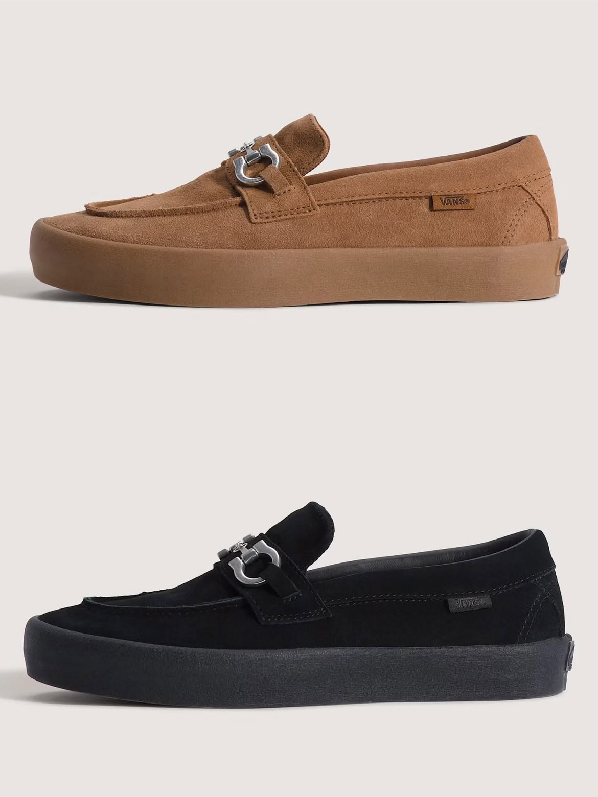 Vans Horsebit Skate Loafer en negro y Dachshund Brown